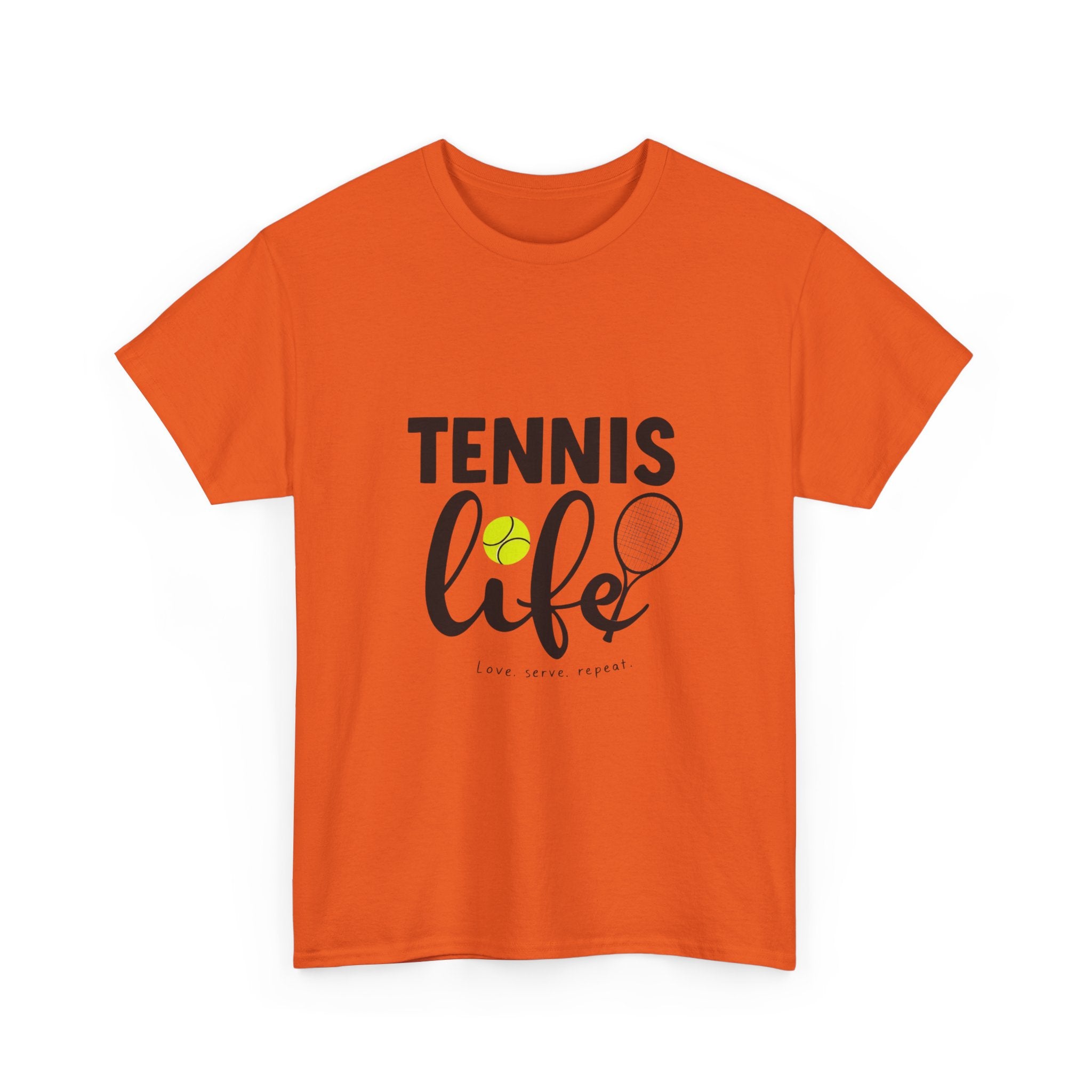 Tennis Life Heavy Cotton T-Shirt – Premium Comfort &amp; Bold Print Quality