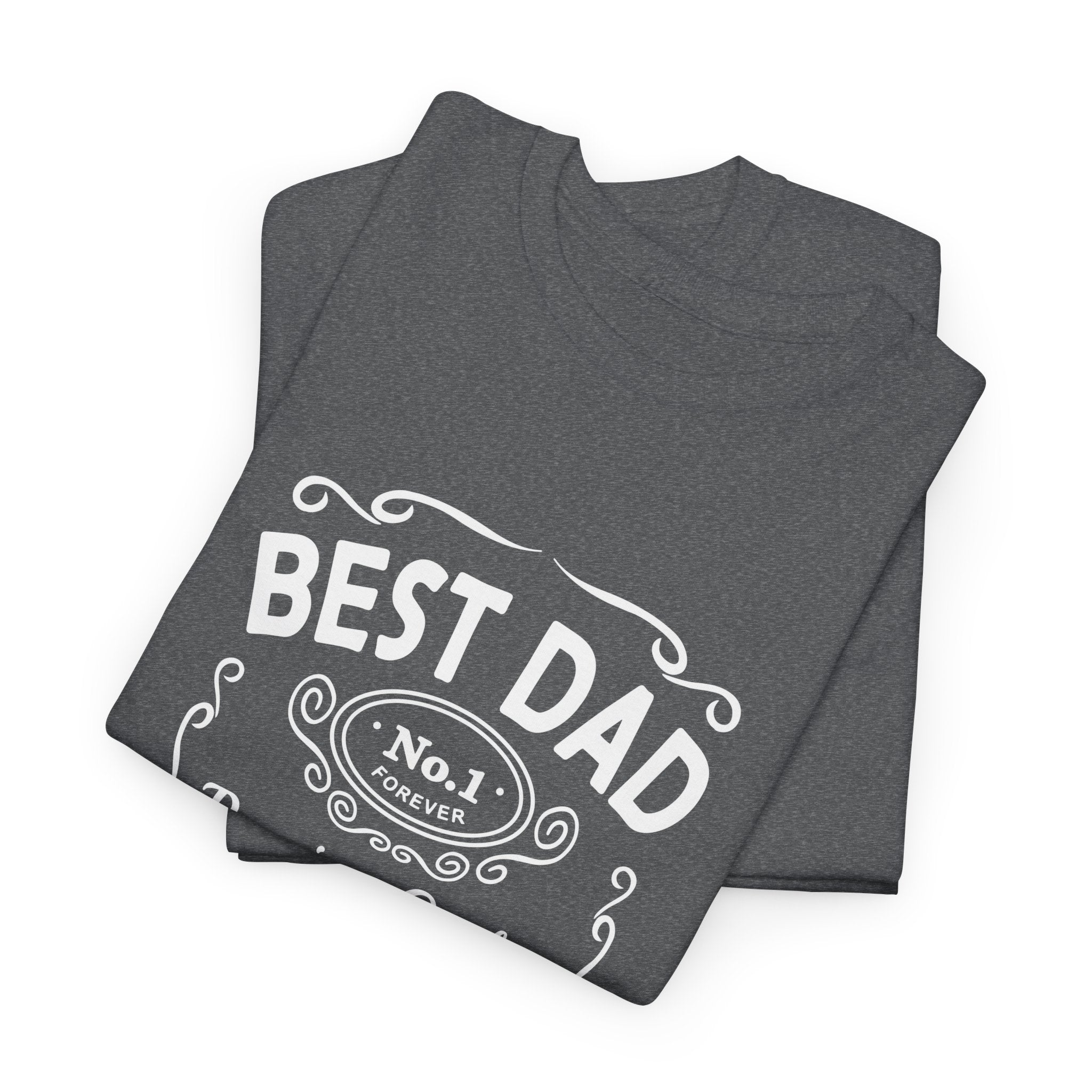 Best Dad Vintage Badge Tee | World's Greatest No.1 Dad Father Typography Shirt