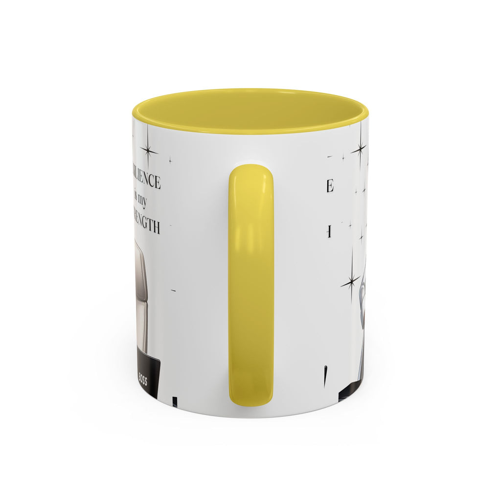 Motivational Black Boss Mug — “Resilience Is My Strength” Coffee Cup (11oz/15oz)