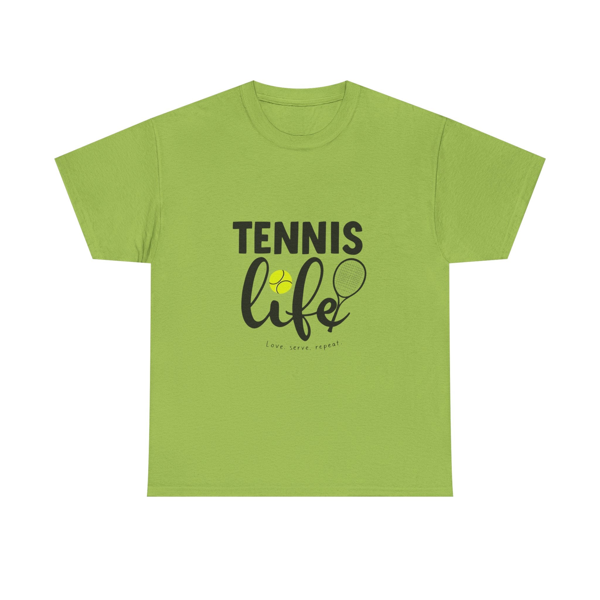 Tennis Life Heavy Cotton T-Shirt – Premium Comfort &amp; Bold Print Quality