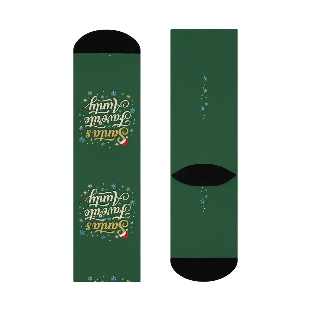 Santa’s Favorite Aunty Cushioned Crew Socks — Festive Christmas Gift