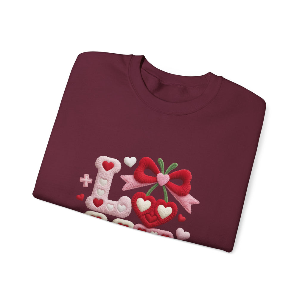 LOVE Crewneck Sweatshirt — Classic Cozy Everyday Pullover-Valentine