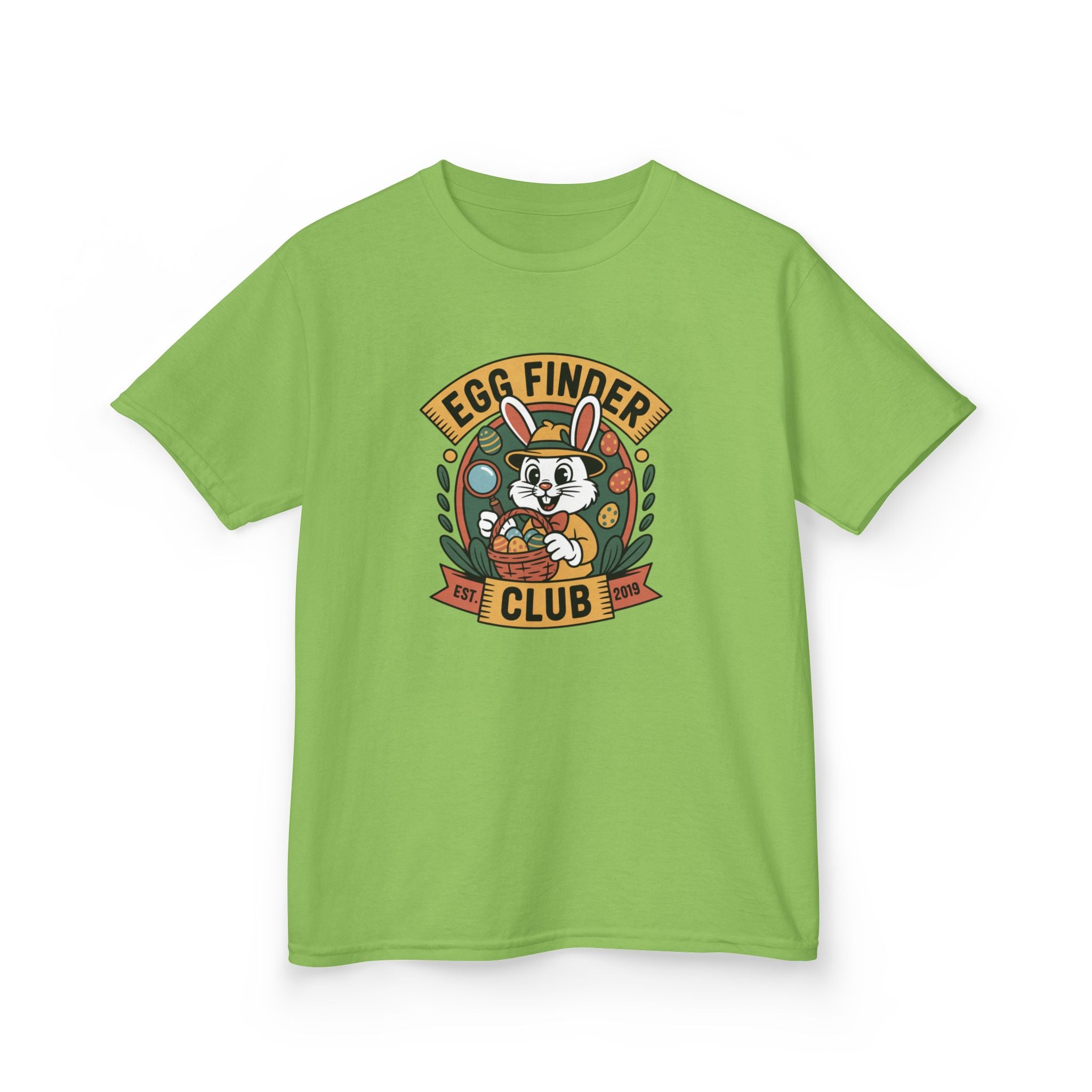 Egg Finder Club Kids T‑Shirt — Cute Easter Bunny Graphic Tee