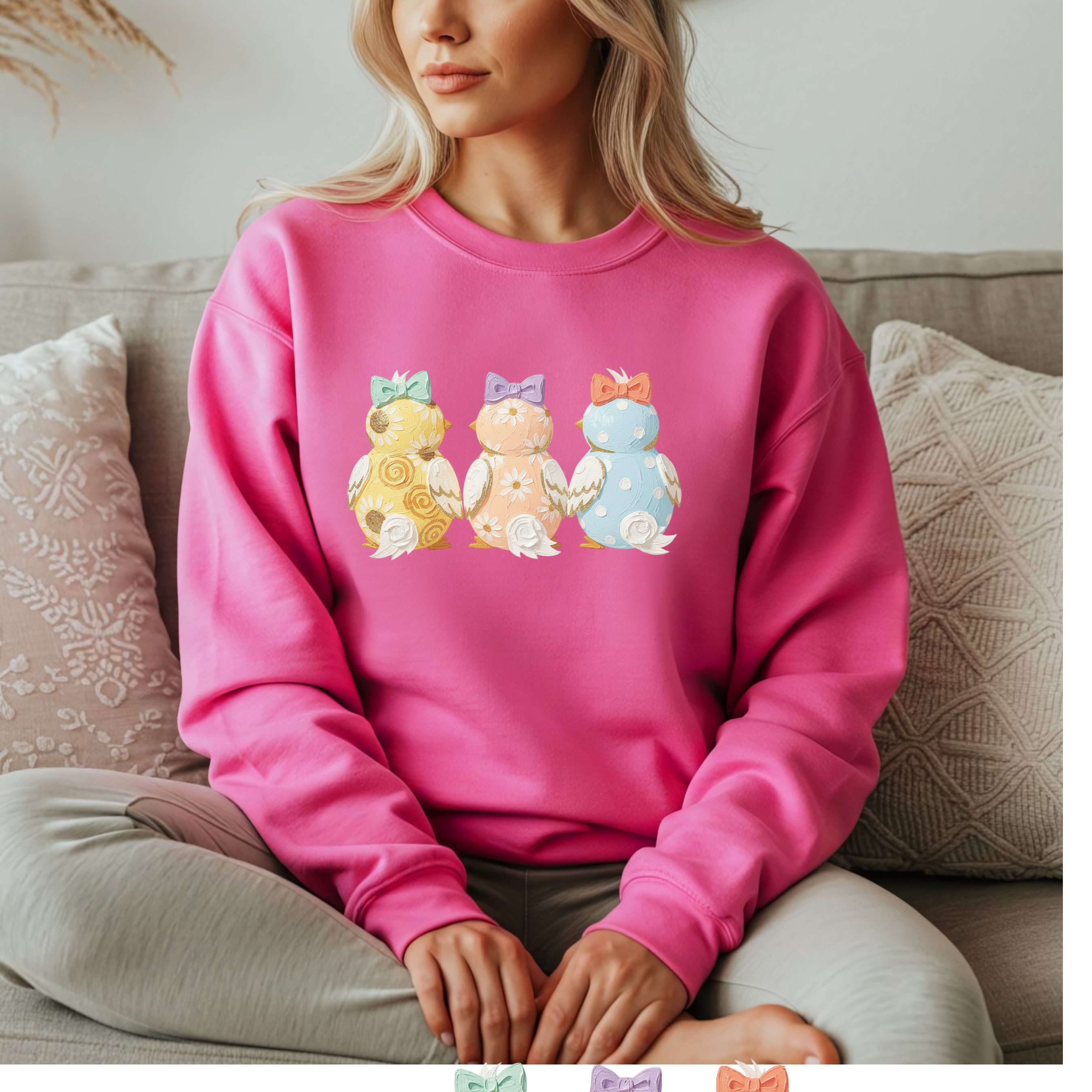 Easter Crewneck Sweatshirt, Easter Bunny Graphic Sweatshirt, Spring Cute Pastel Holiday Shirt, Cozy Easter Pullover