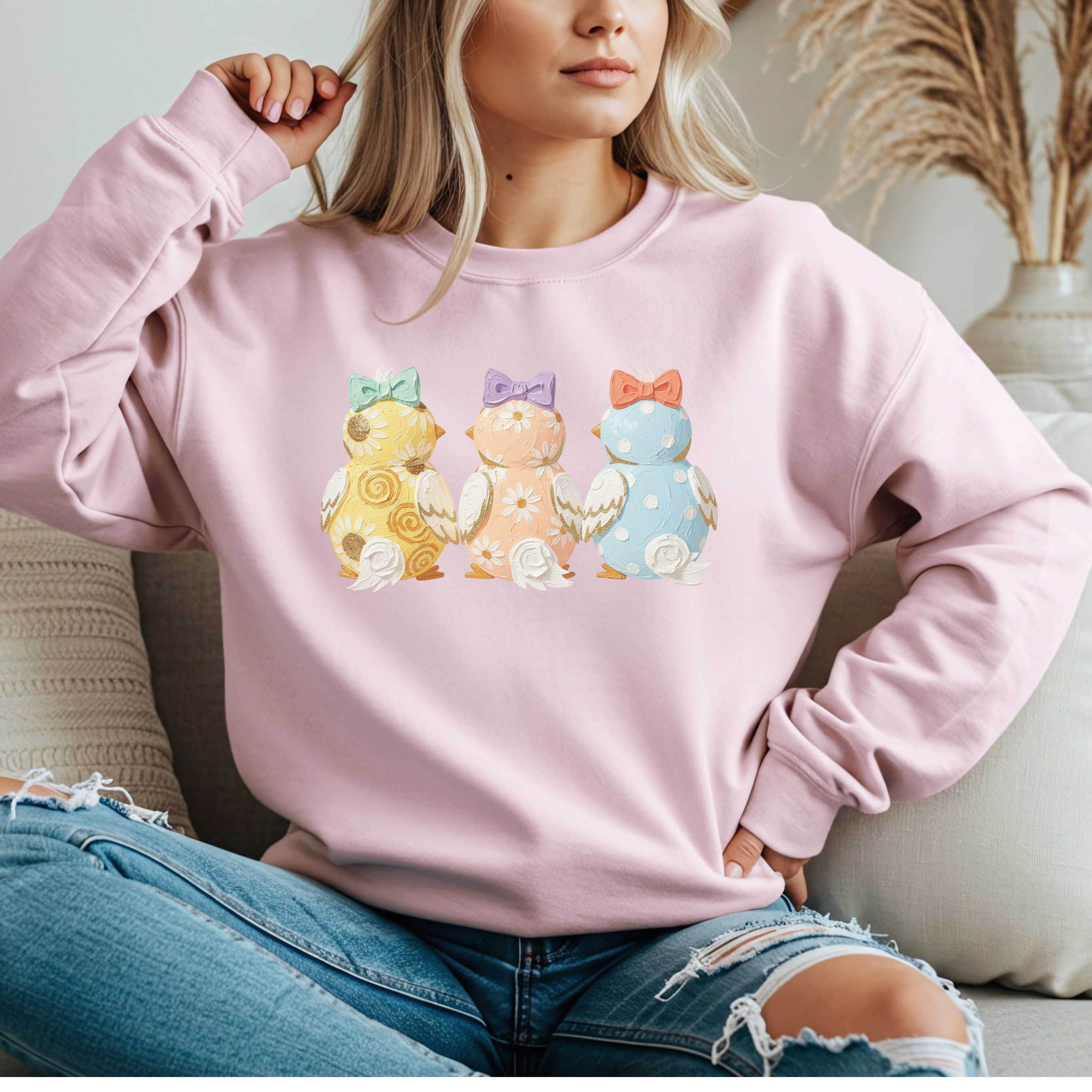 Easter Crewneck Sweatshirt, Easter Bunny Graphic Sweatshirt, Spring Cute Pastel Holiday Shirt, Cozy Easter Pullover
