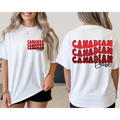 Canadian Babe Tee | Retro Stacked Text Canada Shirt