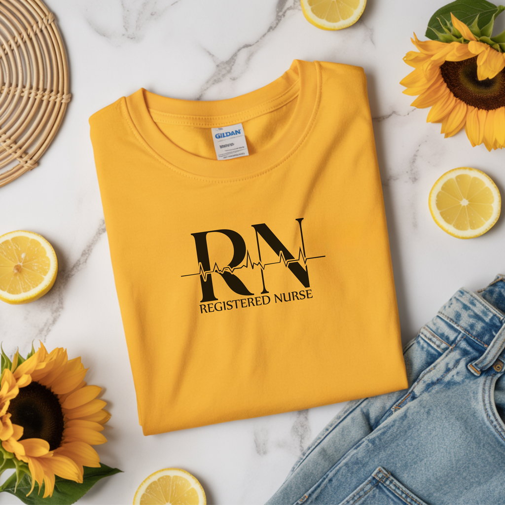 RN Registered Nurse Tee — Minimalist Nursing Shirt