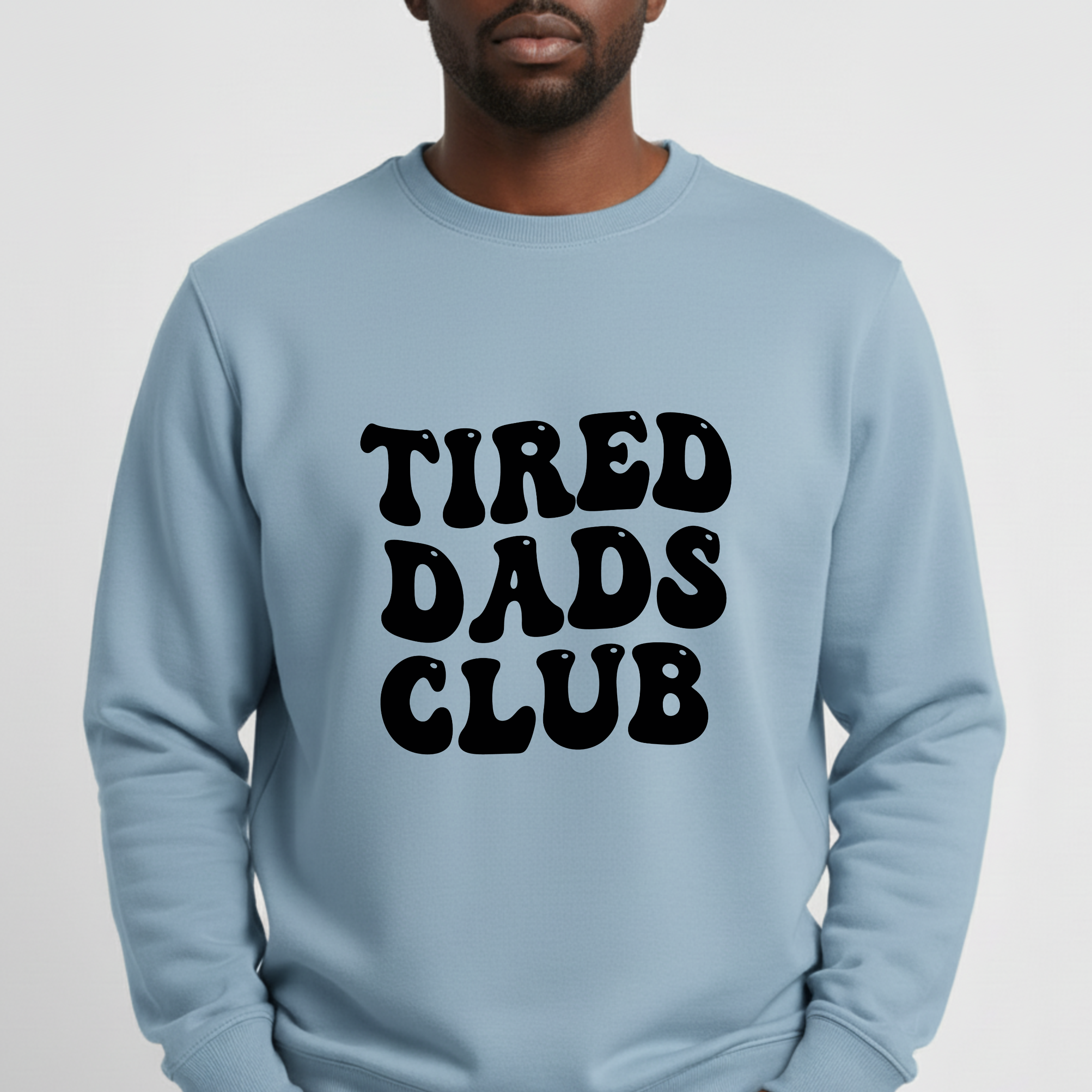 Tired Dads Club Sweatshirt | Funny Dad Shirt, Retro Bubble Letter Design