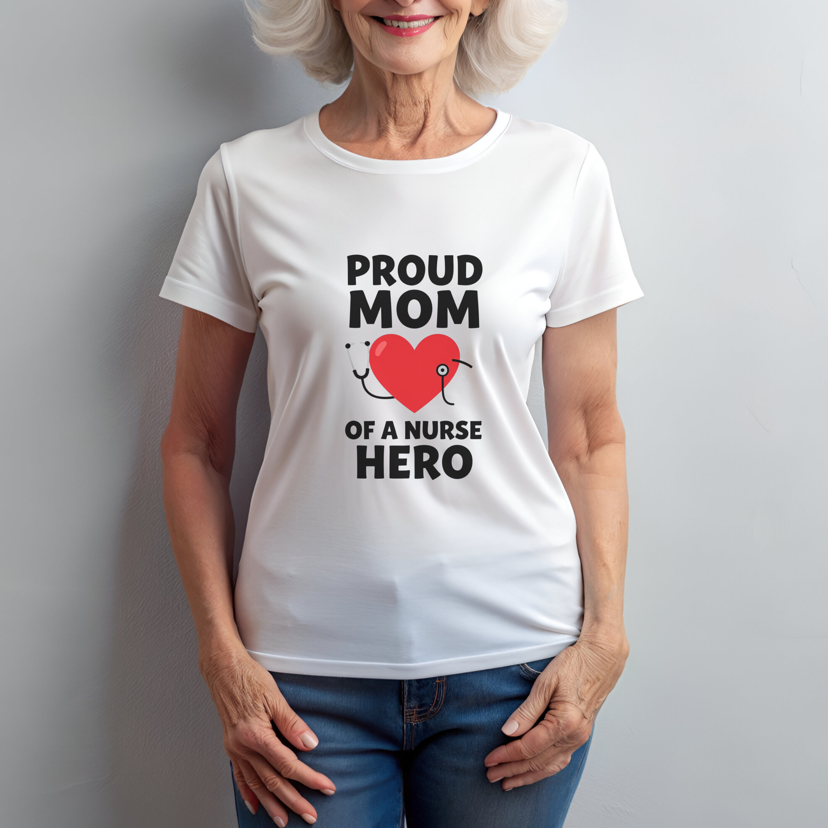Proud Mom of a Nurse T-Shirt — Gift for Nurse's Mom