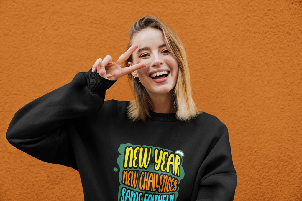 New Year New Challenges Same Faithful God Sweatshirt | Christian New Year