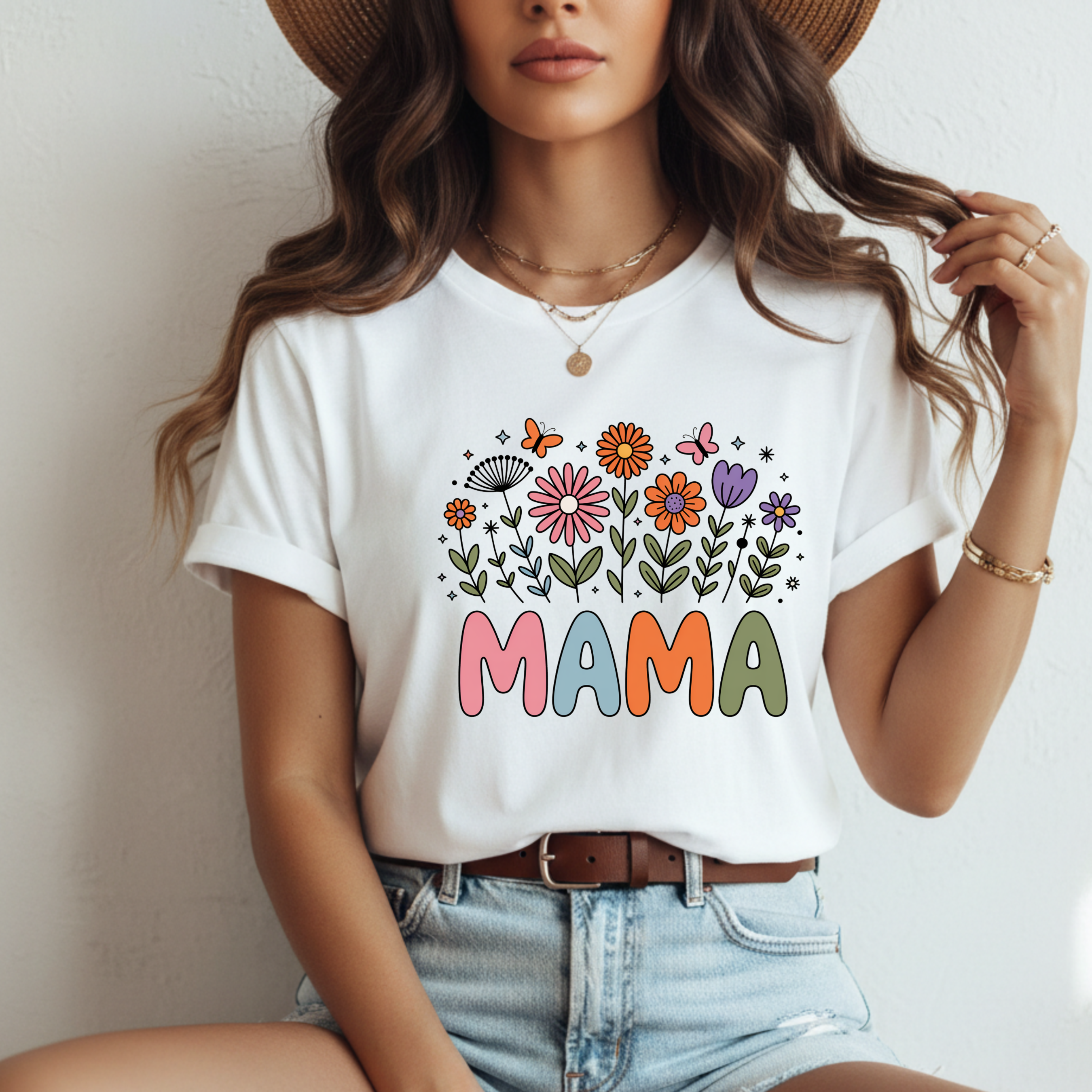 Mama Era Shirt – Coquette Mom Tee, Soft Life Aesthetic Shirt, Floral MAMA T-Shirt, Clean Girl Mom Outfit, Cute Mother’s Day Gift