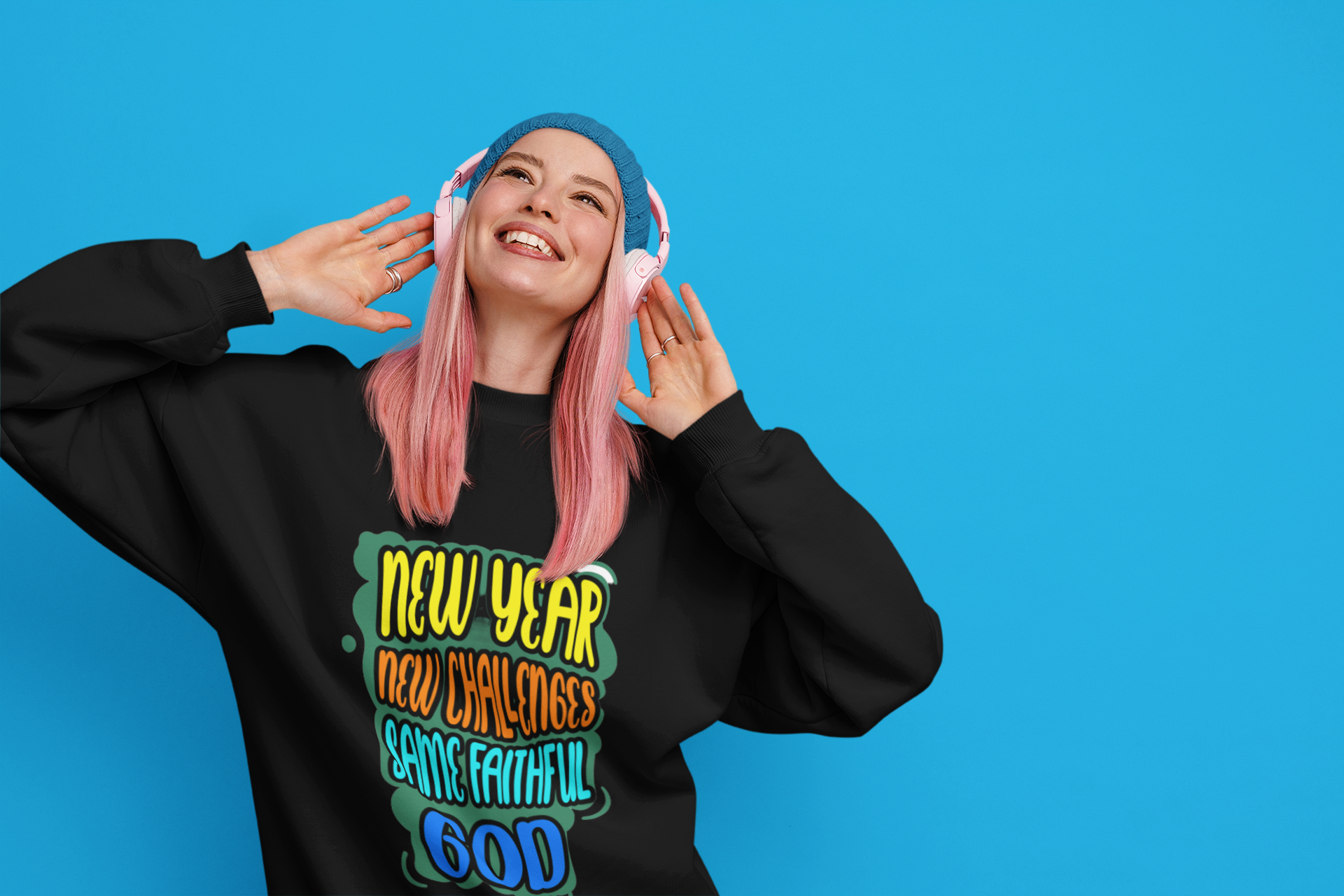 New Year New Challenges Same Faithful God Sweatshirt | Christian New Year